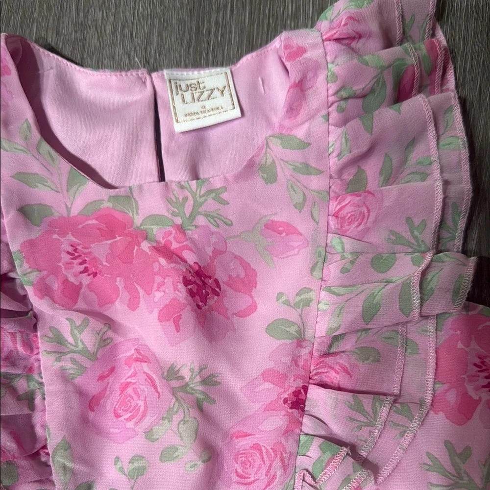 Lovely Pink Floral Kids Dress